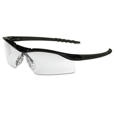 MCR Safety DL110 DALLAS Protective Eyewear  Clear Lens  Duramass Scratch-Resistant  Black Frame
