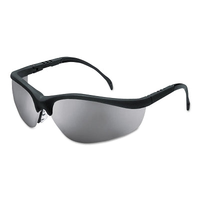 MCR Safety KD117 Klondike KD1 Series Protective Eyewear  Silver Mirror Polycarbonate Lens  Duramass Hard Coat  Black Nylon Frame