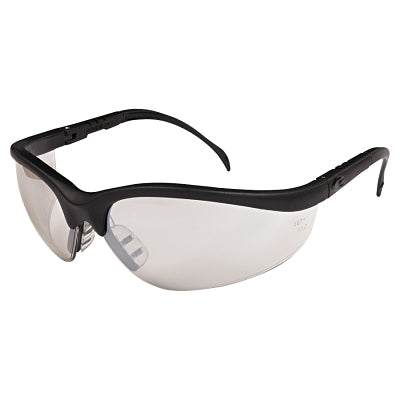MCR Safety KD119 KlondikeKD1 Series Protective Eyewear  I/O Clear Mirror Polycarbonate Lens  Duramass Hard Coat  Black Nylon Frame