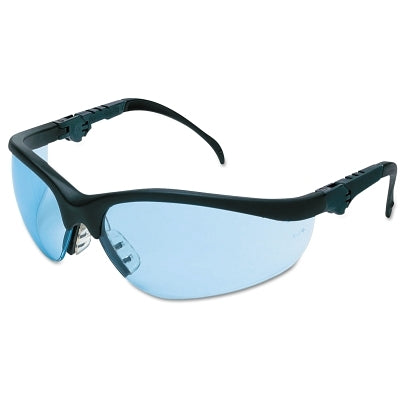 MCR Safety KD313 Klondike KD3 Safety Glasses  Light Blue Lens  Duramass Hard Coat  Polycarbonate  Black