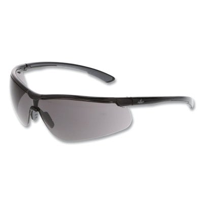 MCR Safety KD712PF Klondike KD7 Series Safety Glasses, Polycarbonate Gray Lens/Black Frame, Black/Gray Temple, MAX6 Anti-Fog