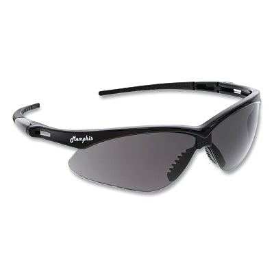 MCR Safety MP112 Memphis MP1 Safety Glasses  Gray  Polycarbonate Lens  Duramass Scratch Resistant Coating  Black Frame/Temple