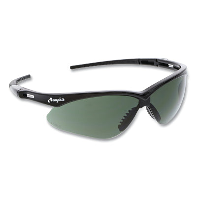 MCR Safety MP112G Memphis MP1 Safety Glasses  Gray G14  Polycarbonate Lens  Duramass Scratch Resistant Coating  Black Frame/Temple