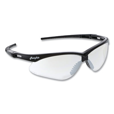 MCR Safety MP119 Memphis MP1 Safety Glasses  I/O Clear Mirror  Polycarbonate Lens  Duramass Scratch Resistant Coating  Black Frame/Temple