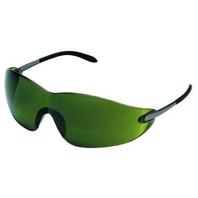 MCR Safety S21130 Blackjack Elite Protective Eyewear  Green 3.0 Lens  Duramass Scratch-Resistant