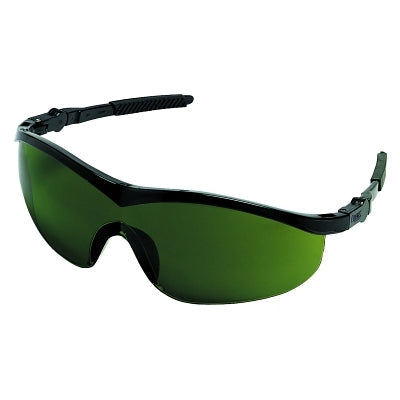 MCR Safety ST1130 ST1 Series Protective Eyewear  Green Filter 3.0 Lens  Duramass HC  Black Frame  Nylon