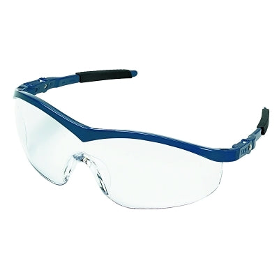 MCR Safety ST120 Storm Protective Eyewear  Clear Lens  Duramass Hard Coat  Navy Frame  Nylon