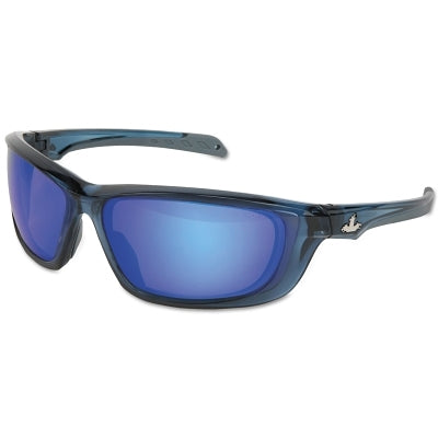 MCR Safety UD128B USS Defense Safety Glasses, Gray Lens,  Mirror, Translucent Dark Blue Frame