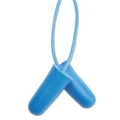 Jackson Safety 13821 H10 Metal Detectable Disposable Earplugs - Corded, Foam, Blue, Corded