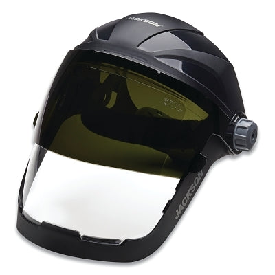 Jackson Safety 14220 QUAD 500 Premium Multi-Purpose Face Shield, Ratcheting, AF/Clear, 9 in H x 12-1/4 in W