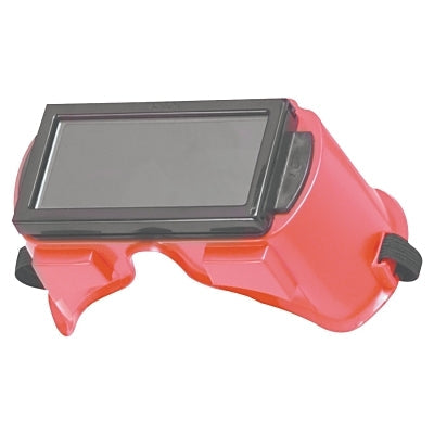 Jackson Safety 15991 V100 WS Series Cutting Goggles  4.25 in x 2 in  IRUV Shade 5  Fixed Plate  Red