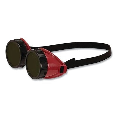 Jackson Safety 15996 V100 WS Series Cutting Goggles  50 mm dia  IRUV Shade 5  Eye Cup  Red