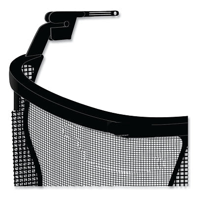 Jackson Safety 16799 Hard Hat Face Shield Bracket  Mesh  for Slotted Caps  Black