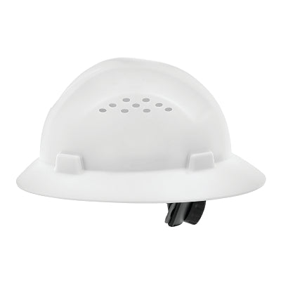 Jackson Safety 20820 Advantage Series Full Brim Vented and Non-Vented Hard Hat  4 pt Rapid Dial  Vented  White