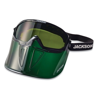 Jackson Safety 21002 GPL500 Series Premium Goggle with Detachable Face Shield  Green Frame  AF  Shade 5 IR