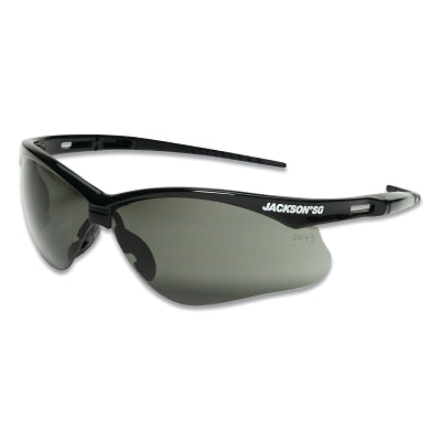 Jackson Safety 50007 SG Series Safety Glasses  Smoke Mirror Poly Lens  Sta-Clear Anti-Fog  Black Poly Half-Frame