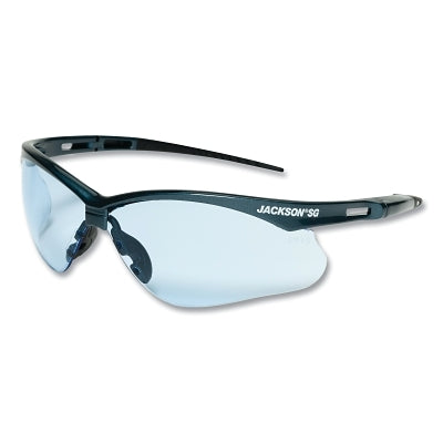 Jackson Safety 50011 SG Series Safety Glasses  Light Blue Poly Lens  Hardcoat Anti-Scratch  Blue Poly Half-Frame