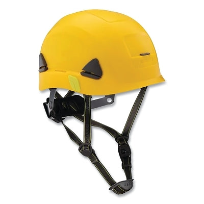 Honeywell North CSH10002 Fibre-Metal Climbing Style Safety Helmet, Dual Locking Rachet Suspension, Non-Vented, Yellow