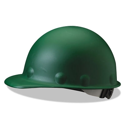 Honeywell Fibre-Metal P2AQRW74A000 P2 Series Roughneck Hard Cap, SuperEight Ratchet w/Quick-Lok, Green