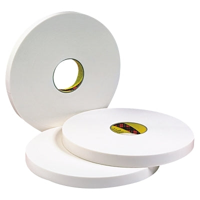 3M 7000048480 Double Coated Urethane Foam Tapes 4016, 1 in x 36 yd, 62 mil, Off-White