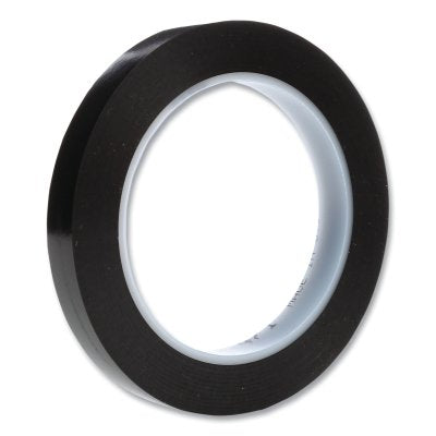 3M 7100049360 Vinyl Tape 471, 3/8 in W x 36 yd L, 5.2 mil Thick, Black