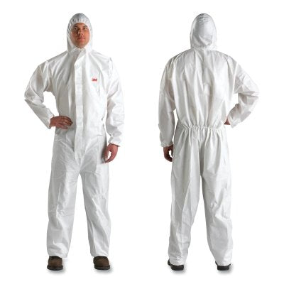 3M 7000089664 Disposable Protective Coverall 4510 Series, Hooded, White, X-Large