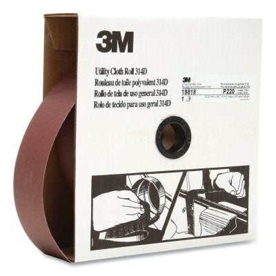 3M 7000118544 Utility Cloth Rolls 314D, 2 in x 50 yd, P60 Grit