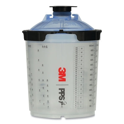 3M 7100134645 PPS Series 2.0 Spray Cup System Kit, 22 fl oz, 125 Micron Filter, Clear