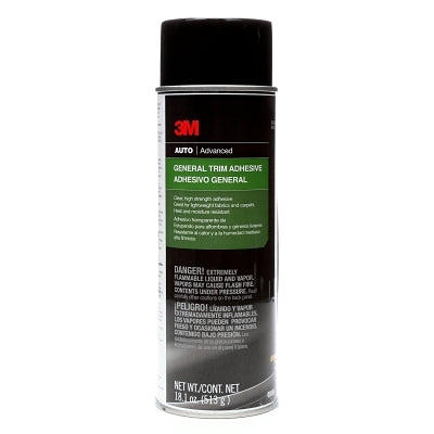 3M 7100166281 Trim Adhesive, 18.1 oz, Aerosol Can, Clear, Contains 1,1-Difluoroethane