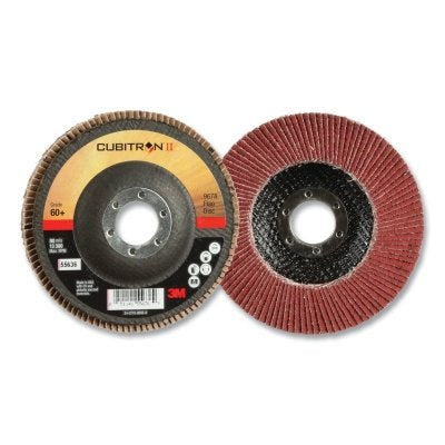 3M 7100104912 Cubitron II 969F Flap Disc, Ceramic Grain, 4-1/2 in dia, 7/8,  40+ Grit, 13300 rpm