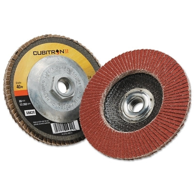 3M 7100049935 Cubitron II Flap Disc 967A, 4-1/2 in dia, 40 Grit, 5/8 in-11 Arbor, 13,300 RPM, Type 29
