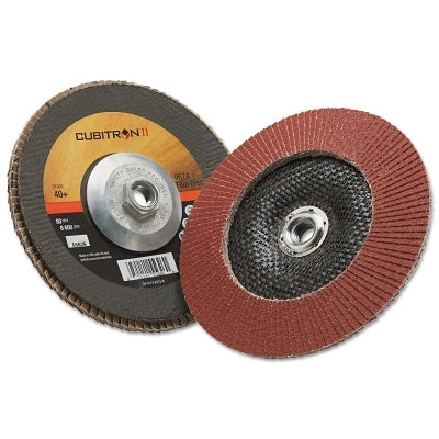 3M 7010363298 Cubitron II Flap Disc 967A, 7 in dia, 40 Grit, 5/8 in-11 Arbor, 8,600 RPM, Type 29