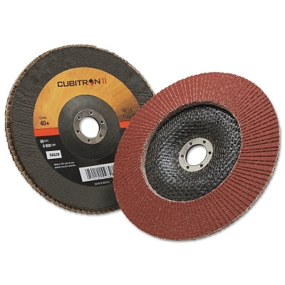 3M 7000148190 Cubitron II Flap Disc 967A, 7 in dia, 40 Grit, 7/8 in Arbor, 8,600 RPM, Type 29