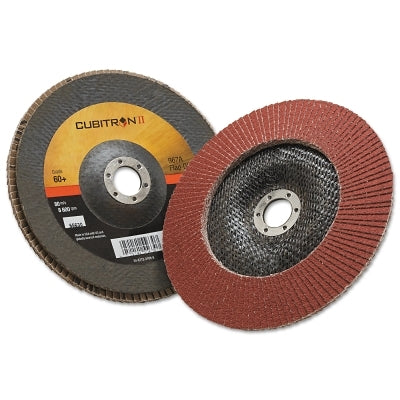 3M 7000148191 Cubitron II Flap Disc 967A, 7 in dia, 60 Grit, 7/8 in Arbor, 8,600 RPM, Type 29