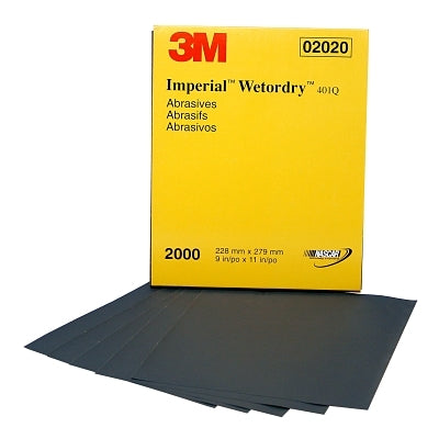 3M 7100003725 Wetordry Paper Sheets, Silicon Carbide, 1200 Grit, 11 in Long