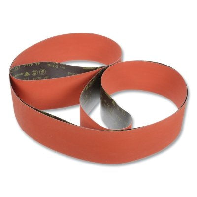 3M 7010307734 Cloth Belt, 777F, YF-Weight, 6 in W x 48 in L, 50 Grit, Ceramic Aluminum Oxide, Film-lok/Single-flex