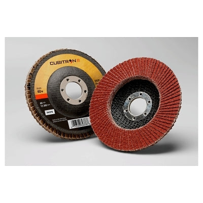 3M 7100104605 Cubitron II 969F Flap Disc, 4-1/2 in dia, 40+ Grit, 5/8-11 in Arbor, 13300 RPM