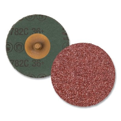 3M 7100100999 Roloc Fibre Disc 782C, Precision Shaped Ceramic, 2 in dia, 80+ Grit, TR, Die R200P