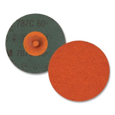 3M 7100100982 Roloc Fibre Disc 787C, Precision Shaped Ceramic, 2 in dia, 60+ Grit, TR, Die R200P