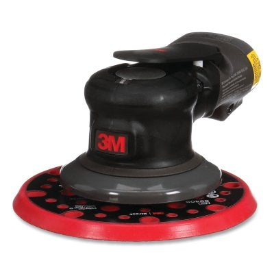 3M 7100258878 Pneumatic Non-Vacuum Random Orbital Sander, 5 in dia, 3/16 in Orbit, 12000 RPM