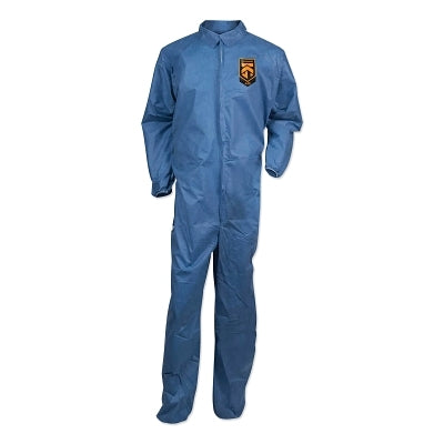 KleenGuard 58502 A20 Breathable Particle Protection Coverall, Blue Denim, Medium, Zipper Front, Elastic Wrists/Ankles