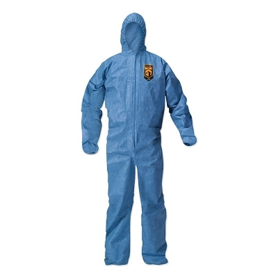 KleenGuard 58514 A20 Breathable Particle Protection Coverall, Blue Denim, X-Large, Zipper Front, Elastic Back/Wrists/Ankles & Hood