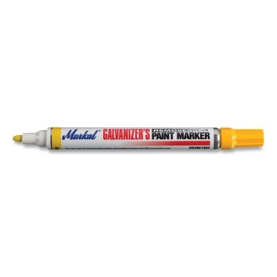 Markal 028786 Paint-Riter+ Galvanizer's Removable Paint Marker, 1/8 in Medium Tip, Yellow