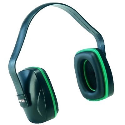 MSA 10061273 Economuff Multi-Position Earmuffs  23 dBA/24 dBA  Black/Green  Under Chin/Behind Head/Over-the-Head