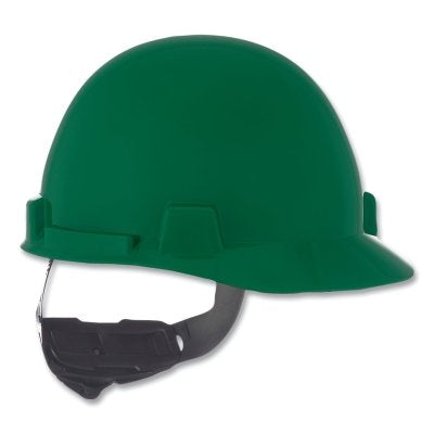 MSA 10074072 SmoothDome Slotted Hard Hat Cap Style  4-Point Fast-Trac III  Green