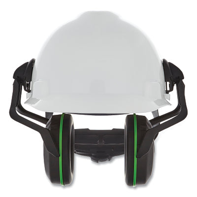 MSA 10190356 V-Gard Helmet-Mounted Hearing Protection Earmuff  28 dB  Black/Green