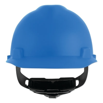 MSA 10203082 V-Gard Cap-Style Hard Hat with Fas-Trac III Suspension  Matte  Blue