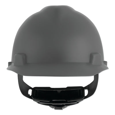 MSA 10203084 V-Gard Cap-Style Hard Hat with Fas-Trac III Suspension  Matte  Grey