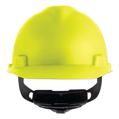MSA 10203088 V-Gard Cap-Style Hard Hat with Fas-Trac III Suspension  Matte  Hi-Viz Yellow