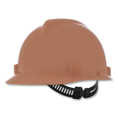 MSA 461180 V-Gard Slotted Hard Hat Cap  Staz-On Suspension  Tan